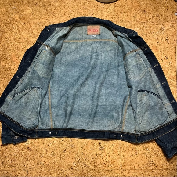 Guess Vintage 90’s Men’s Button Up Denim Jean Jacket Sz XXL - Picture 13 of 16